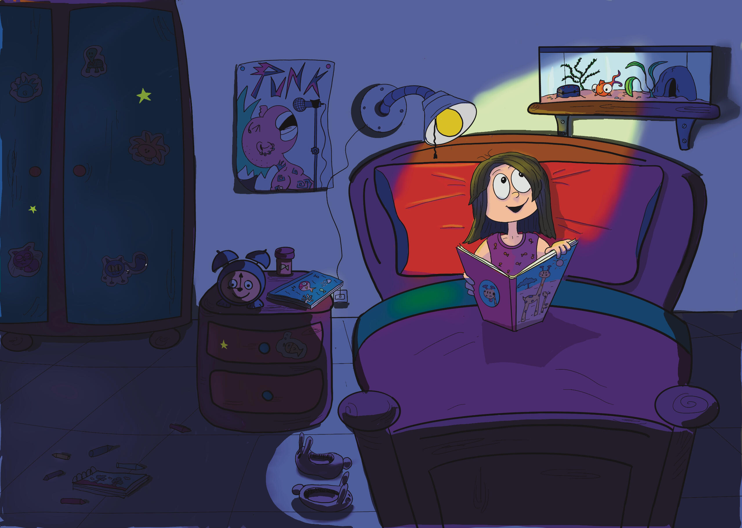 Cuento, dormir, leer, noche