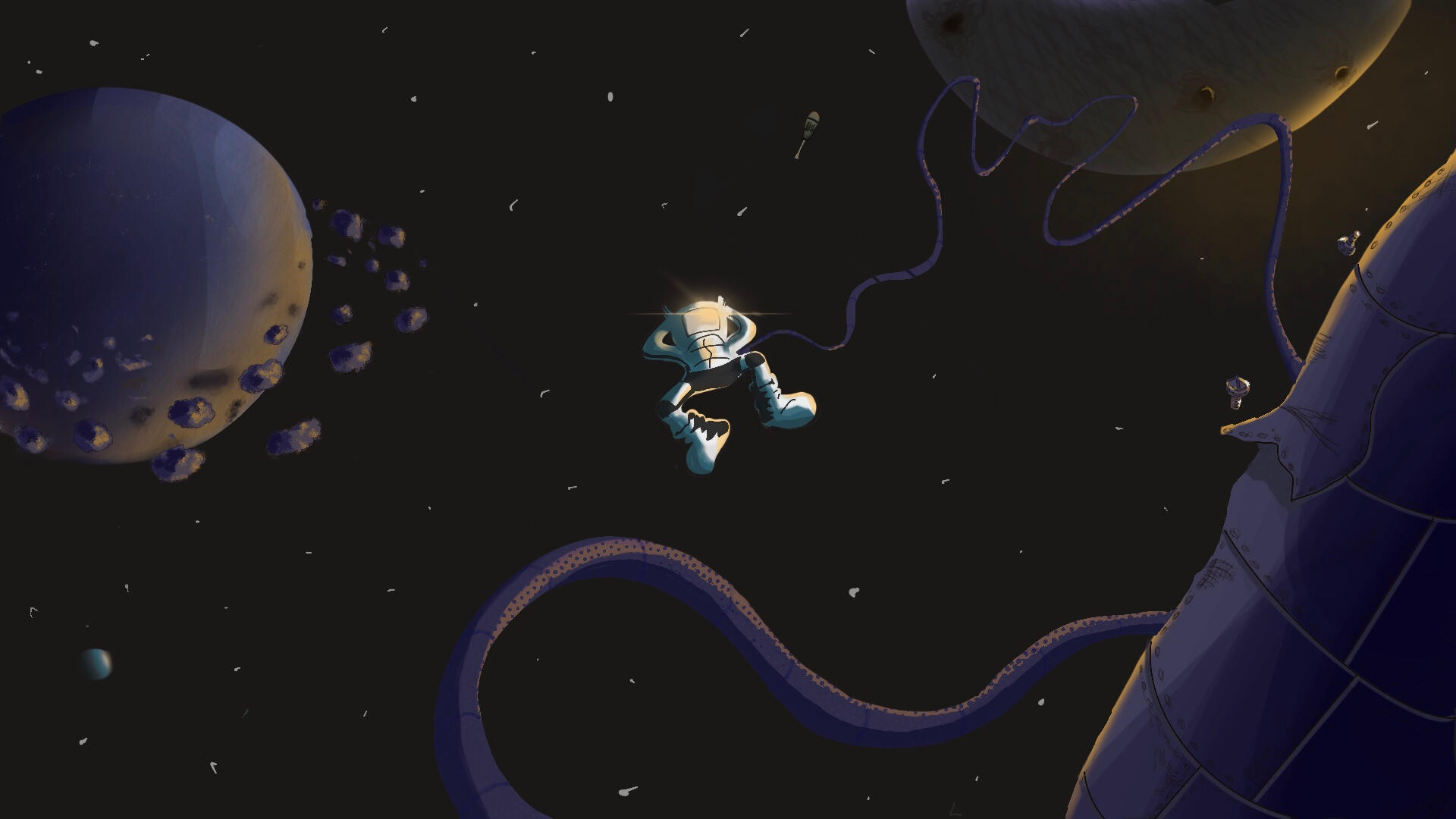 Peluche,mision,espacio,astronauta,gigante,risas,desastre,despistado.